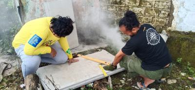 Perbaikan mushola di kampung cikoneng bedeng