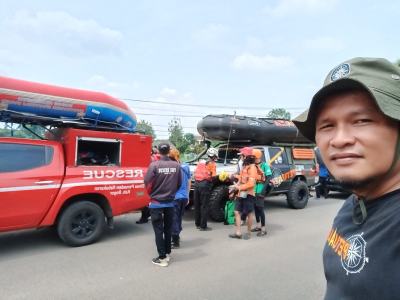 Respon dayung patah ( hanyut di sungai)