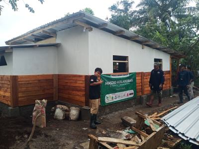 Pembangunan Masjid pasca gempa Cianjur